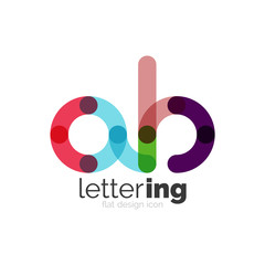 Linear business logo letter