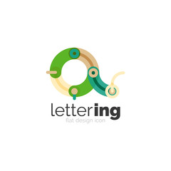 Linear business logo letter