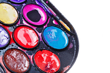 Watercolor paints. Paintbox