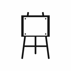 Wooden easel icon in simple style isolated vector illustration