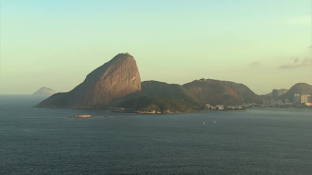 Aerial view of Sugar Loaf Mountain, Rio De Janeiro, Brazil