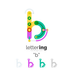 Fototapeta premium Letter logo line concept