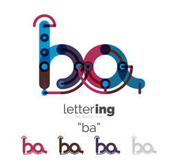 Letter logo line concept