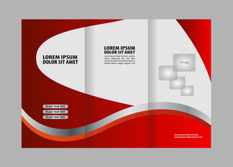 Business Theme Tri-fold Brochure Design and Catalog Vector Concept Template
