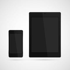 set tablet and phone vector image
