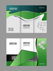 Tri fold business brochure vector template
