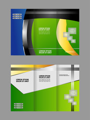 Vector modern tri-fold brochure design template
