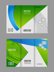 Vector modern tri-fold brochure design template
