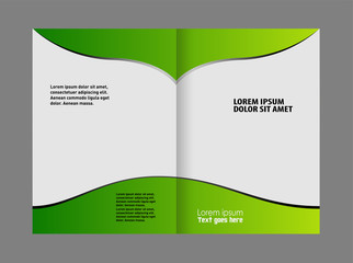 Green brochure bi fold template
