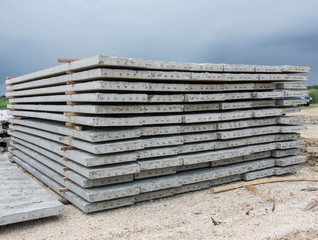  group of concrete panels at site 