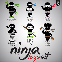 ninja logo set 5 © newarta.com
