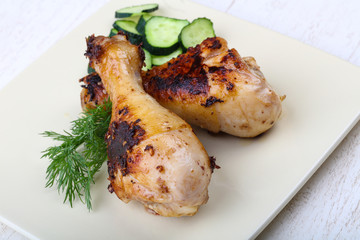 Roasted chicken legs
