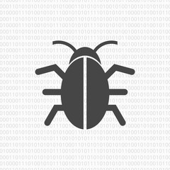 Software bug icon, program bug icon