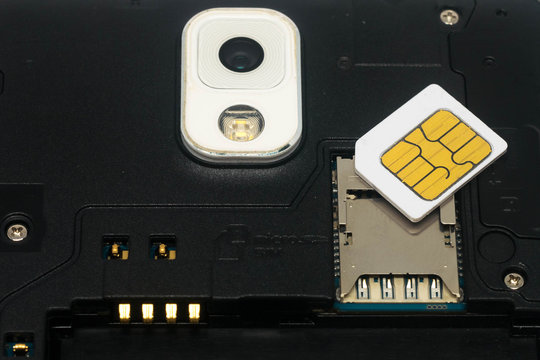 Simcard and slot for simcard inside mobile phone