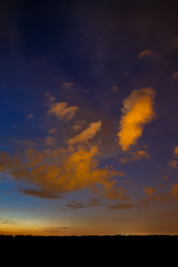 Clouds at sunset in the sky.
