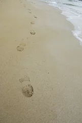 Foto op Aluminium voetstappen in het zand © Carmela