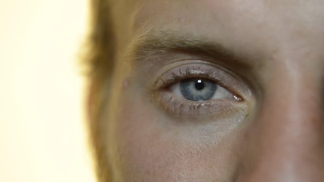 light blue eye close-up
