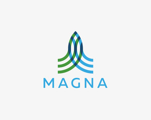 Abstract rocket logo design template. Start arrow building logotype. Outline construction vector sign.