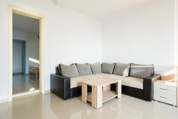 Interior of a living room in a guest house