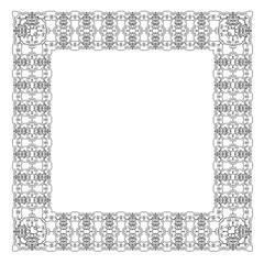 Vintage Retro Square Frame Isolated on White Background