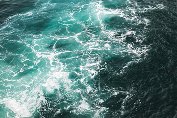 Fototapeta na wymiar Deep blue stormy sea water surface texture