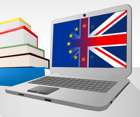 Brexit Laptop Indicates Britain Decision Www And Vote