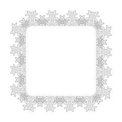 Vintage Retro Square Frame Isolated on White Background