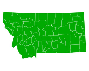 Karte von Montana