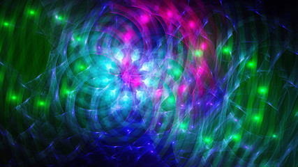 Symphony of colors. 3D illustration. Sacred geometry. Mysterious psychedelic relaxation pattern. Fractal abstract texture. Digital artwork graphic design astrology alchemy magic