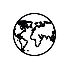 planet earth isolated icon design