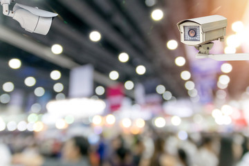 CCTV or surveillance camera  recording inside the shopping mall to the various internal security.