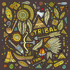 Tribal native set of symbols