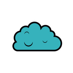 cloud computing isolated icon design