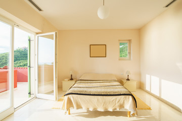 Interior of a bedroom in a villa