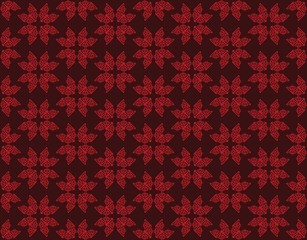 Vintage Abstract geometric floral classic pattern ornament. Vector background for cards, web, fabric, textures, wallpapers, tile, mosaic. Red color