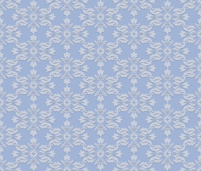 Vintage Abstract geometric floral classic pattern ornament. Vector background for cards, web, fabric, textures, wallpapers, tile, mosaic. blue serenity color