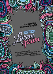 Abstract decorative vector ethnic border