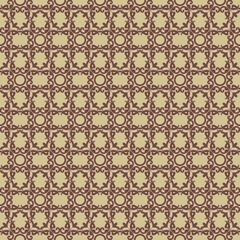 Obraz premium Vintage Abstract geometric floral classic pattern ornament. Vector background for cards, web, fabric, textures, wallpapers, tile, mosaic. red and beige color