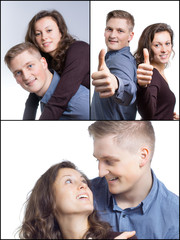 Fototapeta premium Collage eines glücklichen Paars