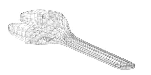 adjustable wrench isolated on a background