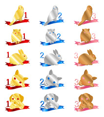 ペットメダル　リボン