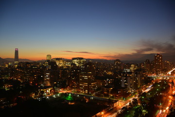 Fototapeta premium sunset in Santiago Chile