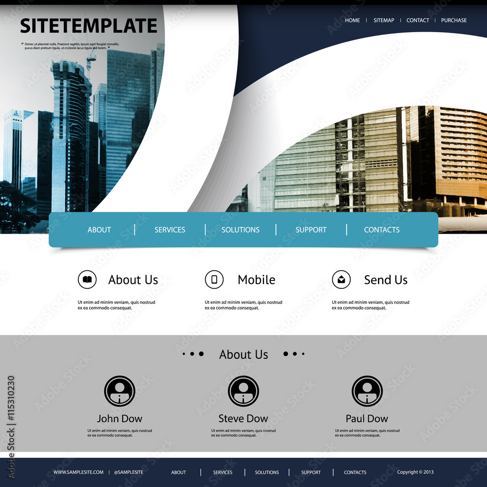 Poster website design for your business with skyscraper background