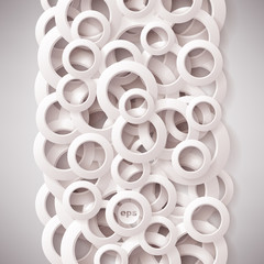 White paper rings background