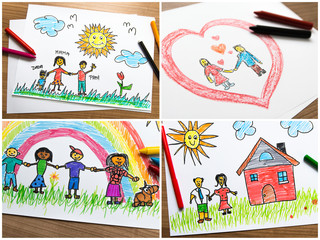 Verschiedene Kinderbilder