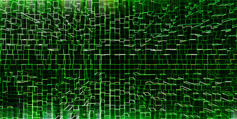 Fototapeta premium Vertical green matrix hacker pixel neo business presentation abs