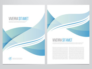Fototapeta premium Brochure, annual report, magazine cover, flyer, poster vector template. Modern blue corporate design.
