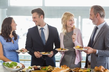 Business colleagues interacting