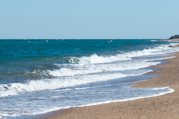 Fototapeta na wymiar view of the surf on the ocean