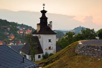 Church in the old town of Banska Stiavnica, Slovakia.